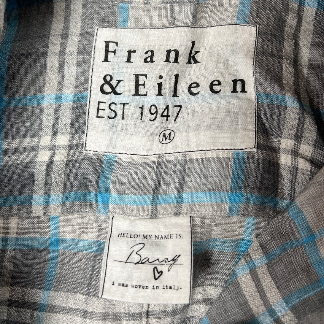 Frank & Eileen Blue Plaid Flannel Long Sleeve Button Up Women Size M