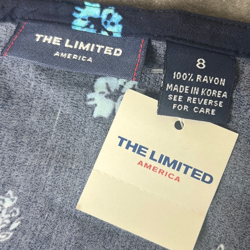 Y2K The Limited NWT Blue Floral Long Skirt Size 8