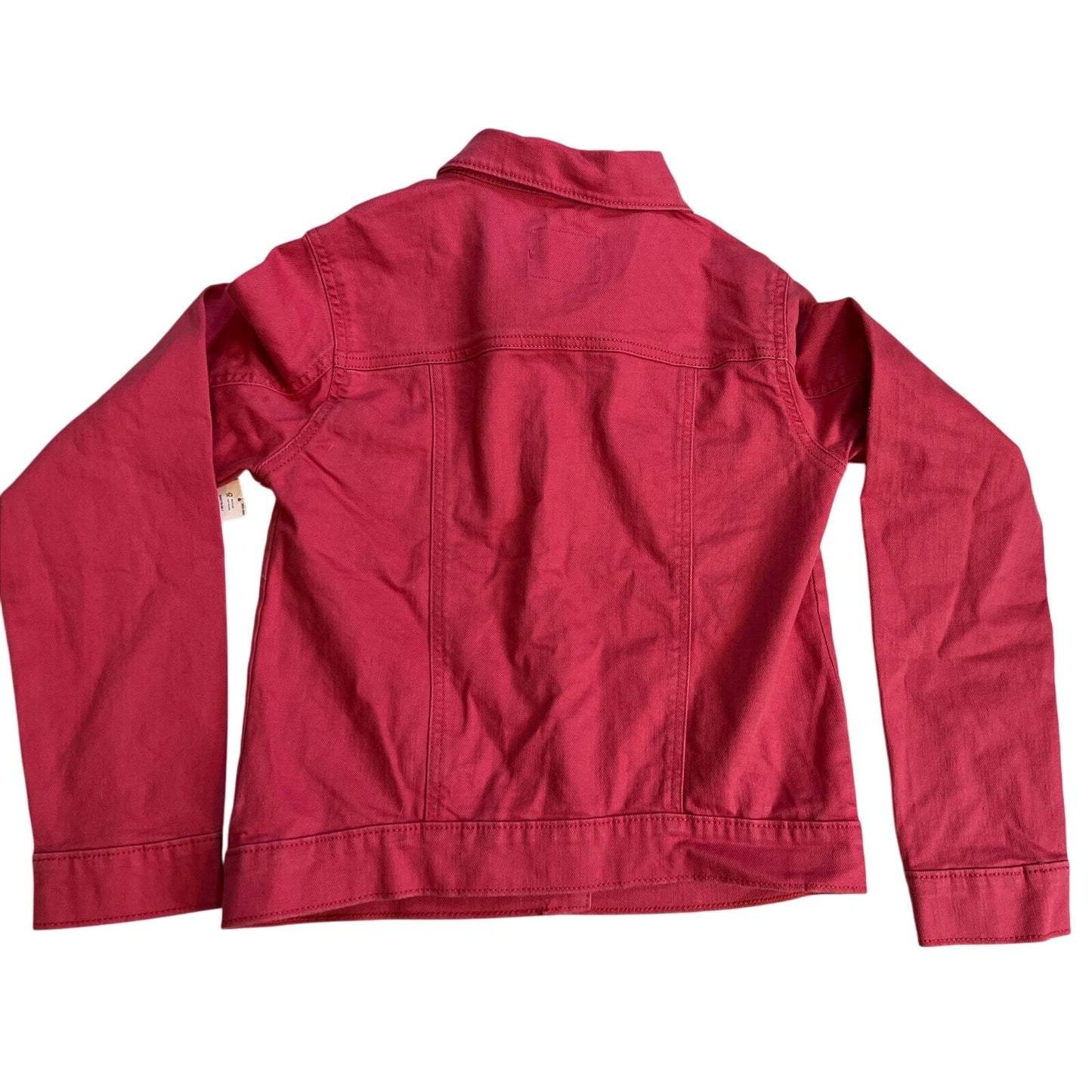 Old Navy Youth Pink Denim Distressed Jacket XL 14 - NWT