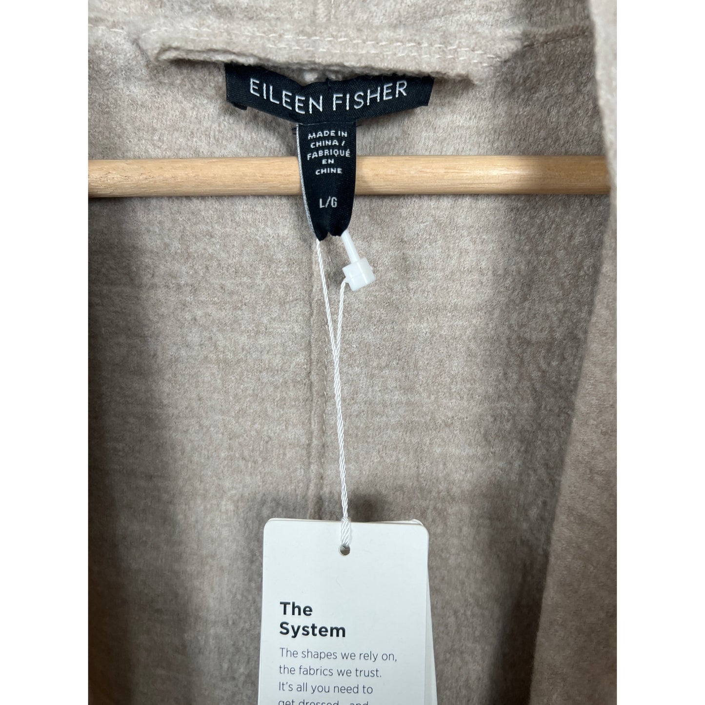 Eileen Fisher NWT 100% Wool Hooded The System Sweater Size Large