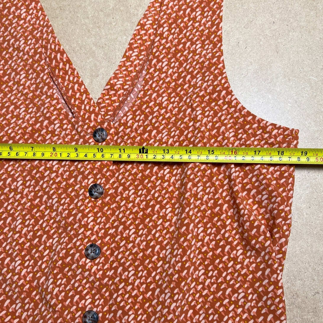 Toad & Co Orange AOP Pattern Women M Dess