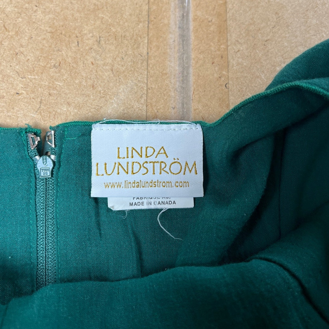 Linda Lundstrom Green Midi Dress Size Small