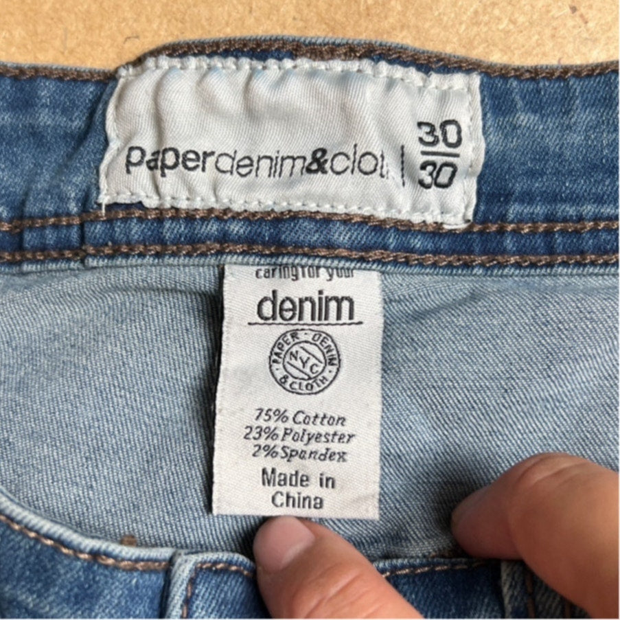 Paperdemin&cloth Blue Denim Jean Men SIze 30x30