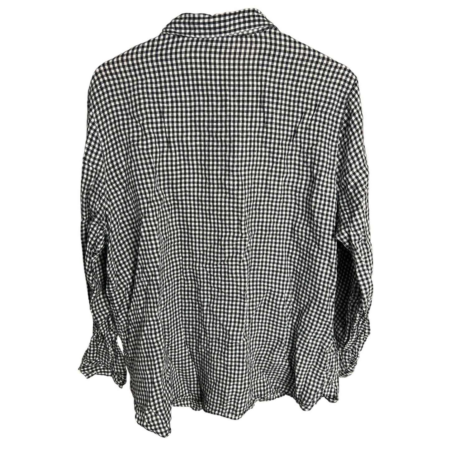 J. Jill Large Plaid Button Down Love Linen Gingham