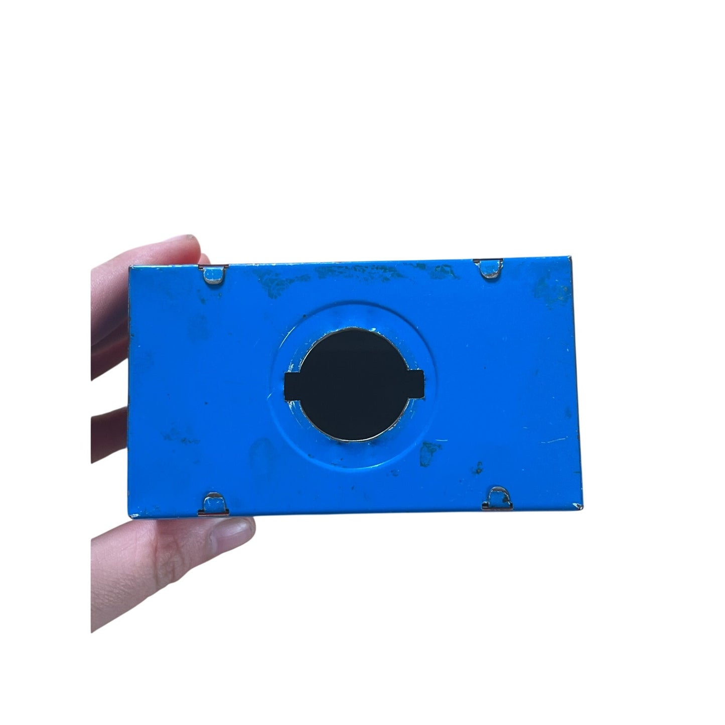 Vintage Toy 5 3/4" High Ohio Art Tin Metal Mail Box Airmail Speed Letter Bank w