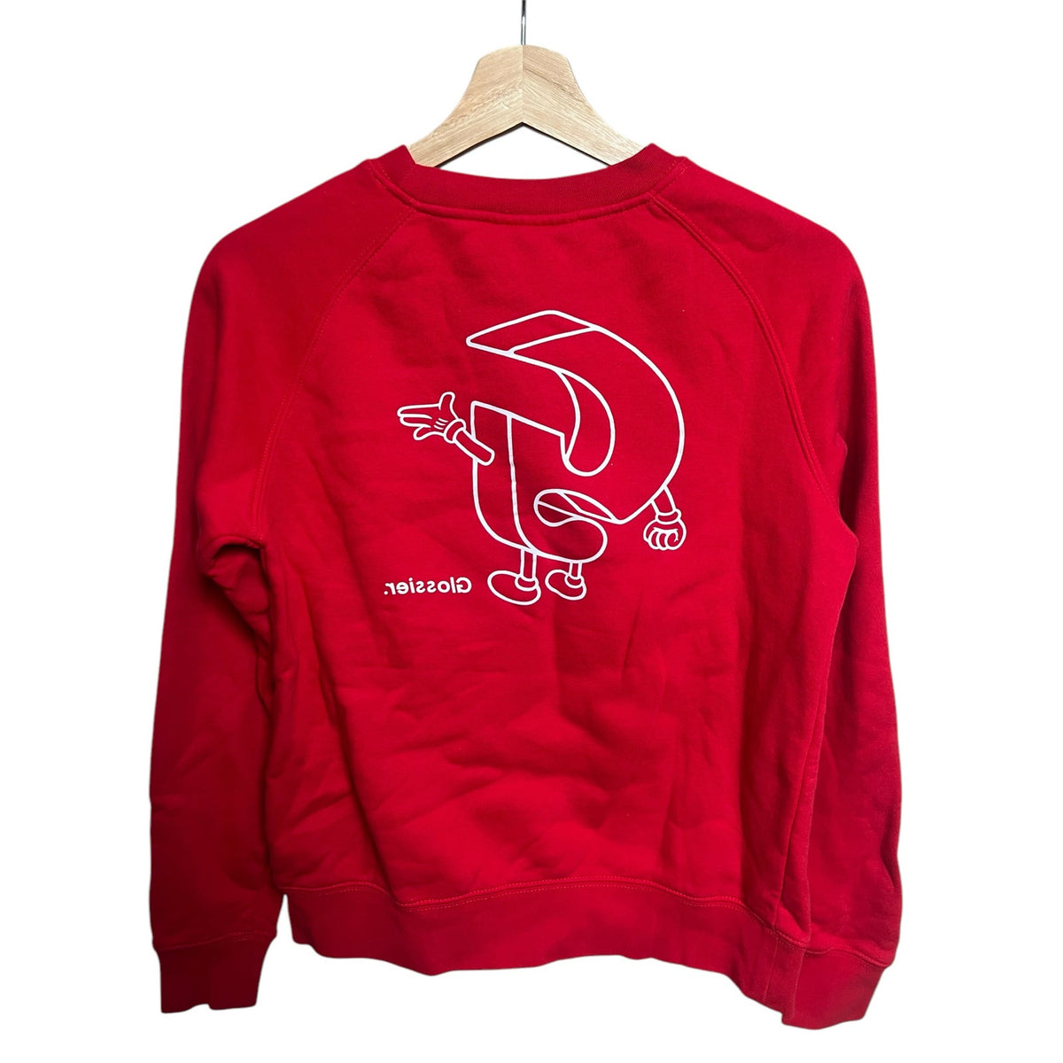 Glossier XS Pal Graphic Warm Crew Neck Sweatshirt Limited Edition