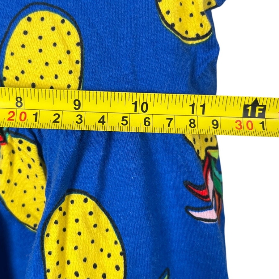 Hanna Andersson Blue Pineapple Toddler Girl Dress Size 4