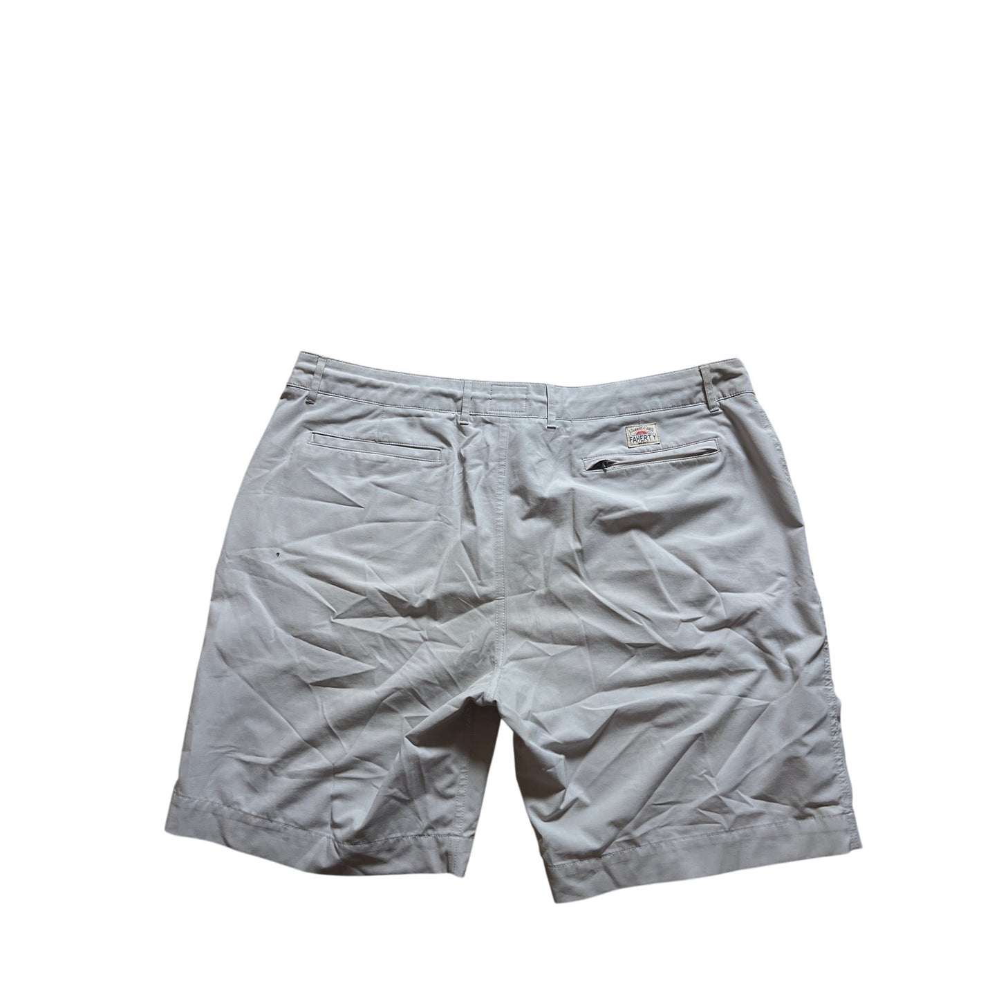 Faherty All Day Shorts Mens 40 Gray 9" Inseam Golf Bermuda Drawstring