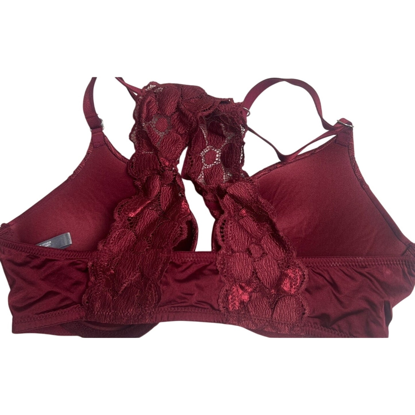 Auden Bra Plunge Push up Racerback Red 34C