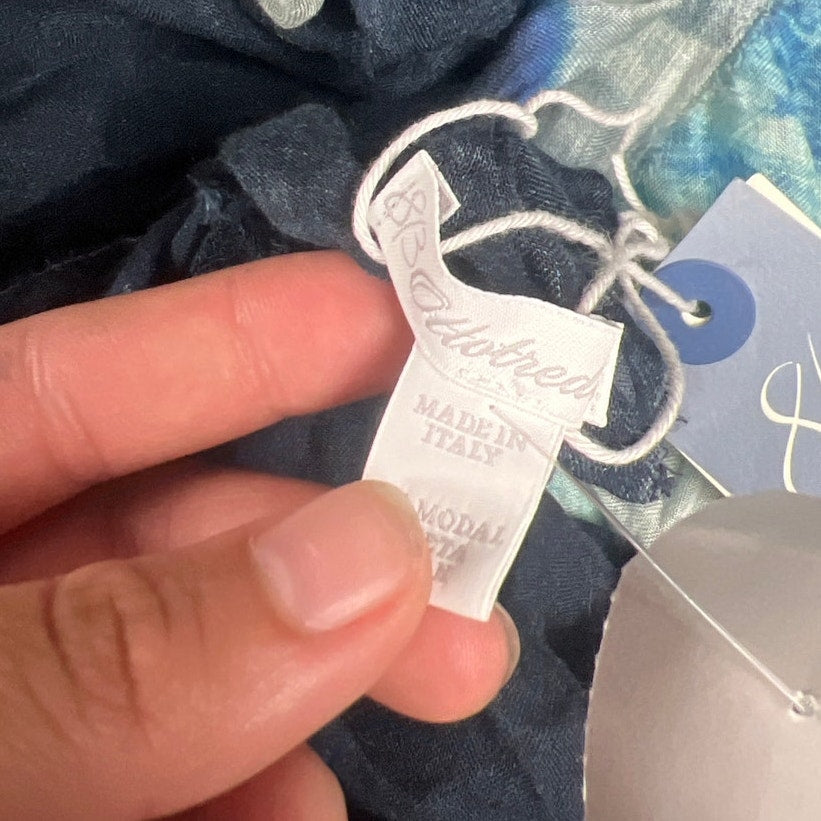 Annalisa Guintina Ottotredici NWT Made In Italy Scarf Abstract Colors