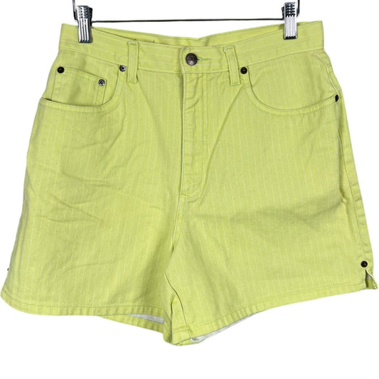 Vintage Bill blass Jeans Size 8 Women Yellow Shorts 100% Cotton High Rise Mom