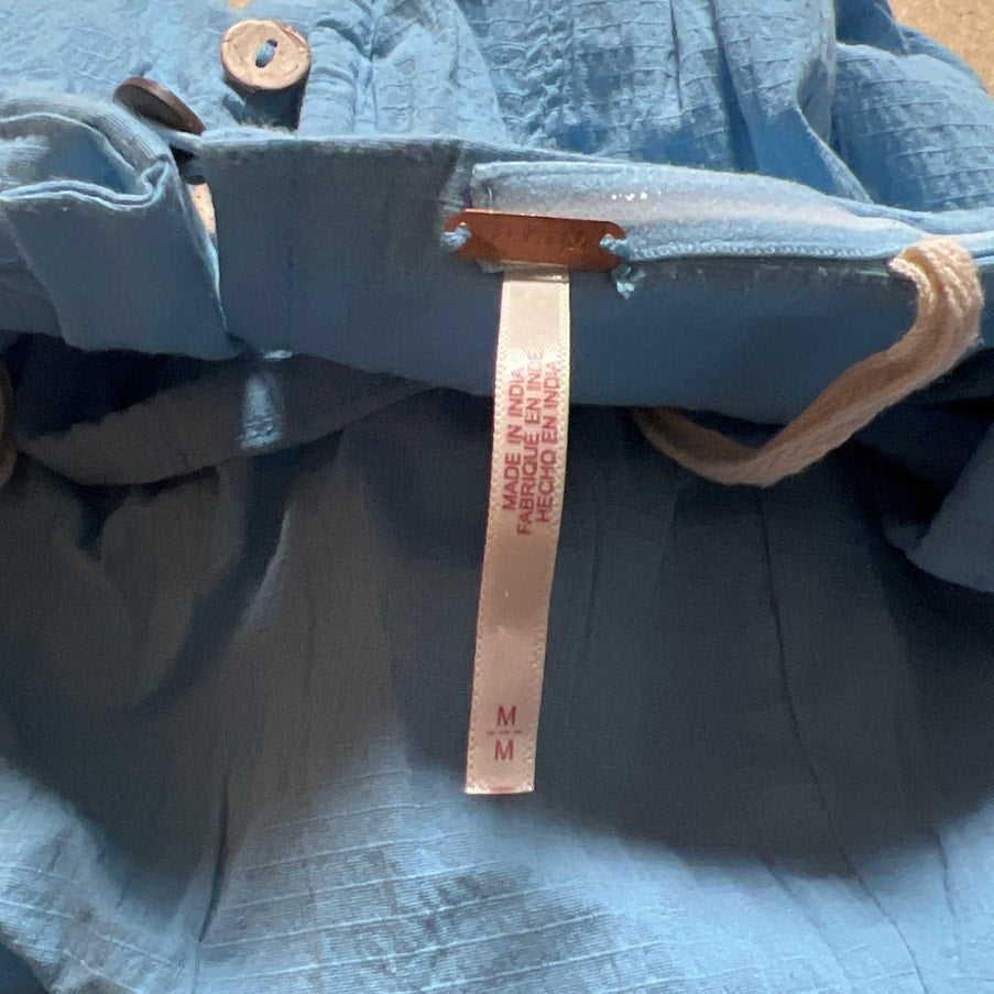 Free People Blue Strapless Top Women Size Medium