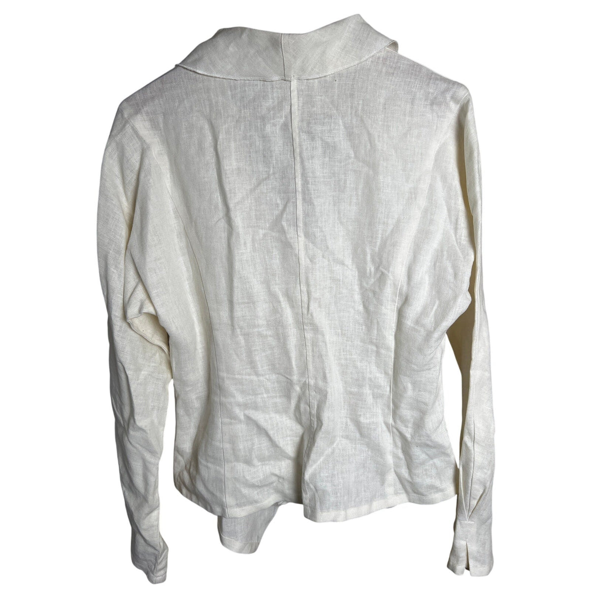Babette White Ivory Cotton Cardigan Top Blouse Medium M