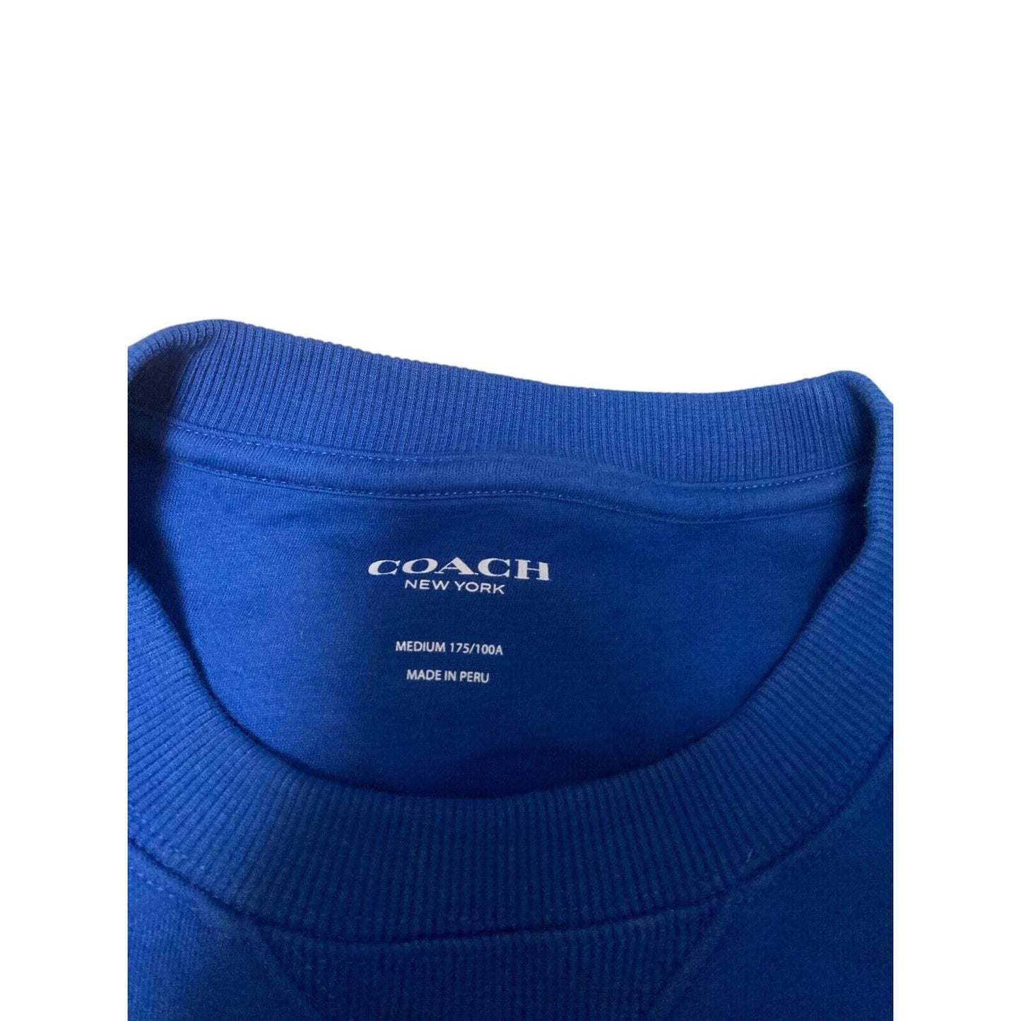 COACH Men’s Mixed Media Sweatshirt Blue / Black Size M