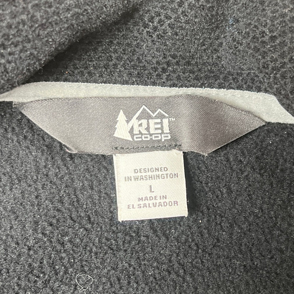 REI Polartec Womens L Black Full Zip Sweater Winter Warm Casual Outdoors Work