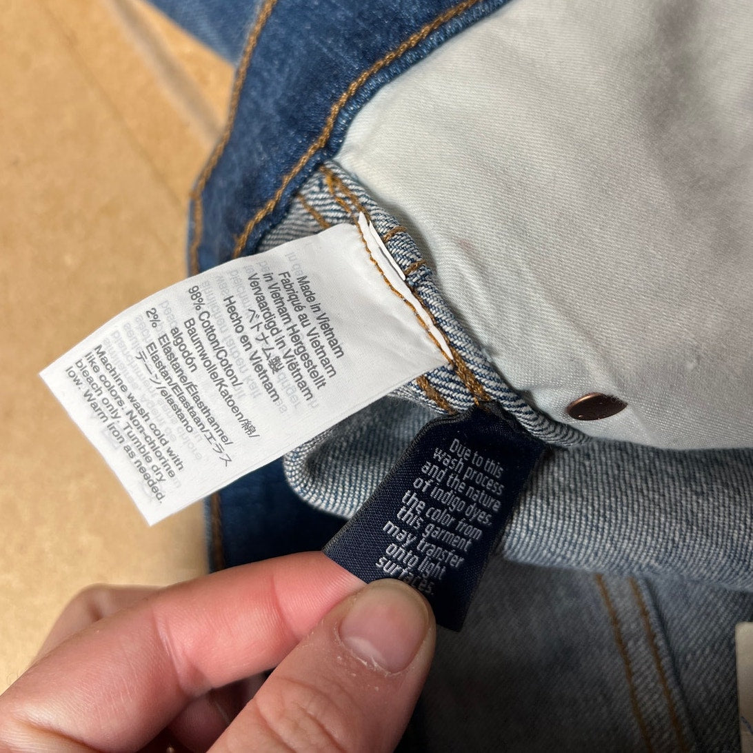 Madewell Women’s Blue Jeans 9” Rise High Rise skinny Raw Hem Sz 26