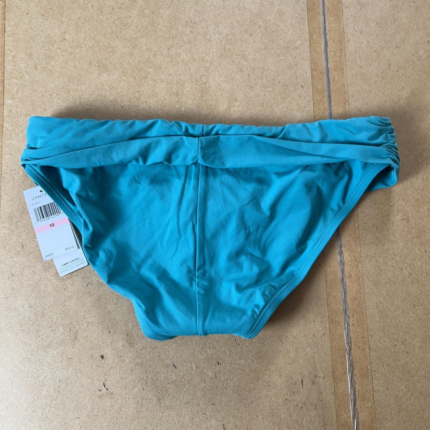 Jantzen Bottom Womens 10 Blue Hipster Lined Tummy Control Bikini Swimwear