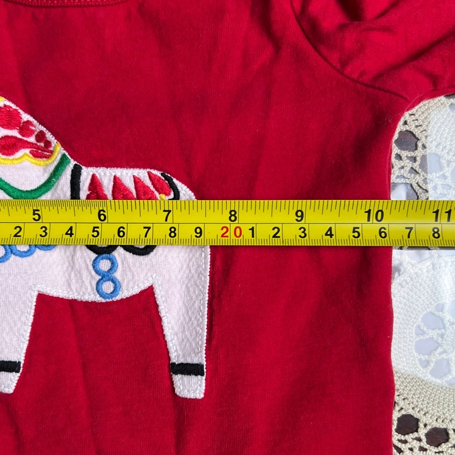Hanna Andersson Dala Horse Red Girl Long Sleeve Size US 6-12m