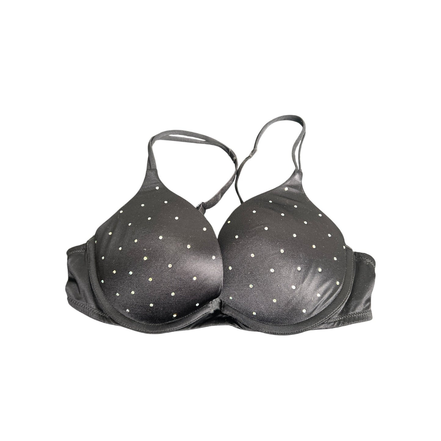 Victoria's Secret Black Polka Dot Push-Up Bra Size 34B