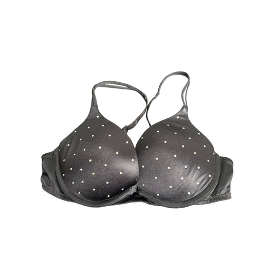 Victoria's Secret Black Polka Dot Push-Up Bra Size 34B
