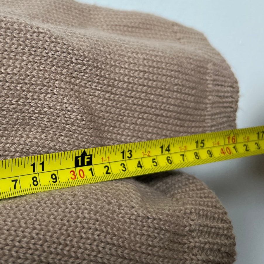 Hekla & Co Cardigan Sweater Women's XL Tan Merino Wool Preppy Academia Knit