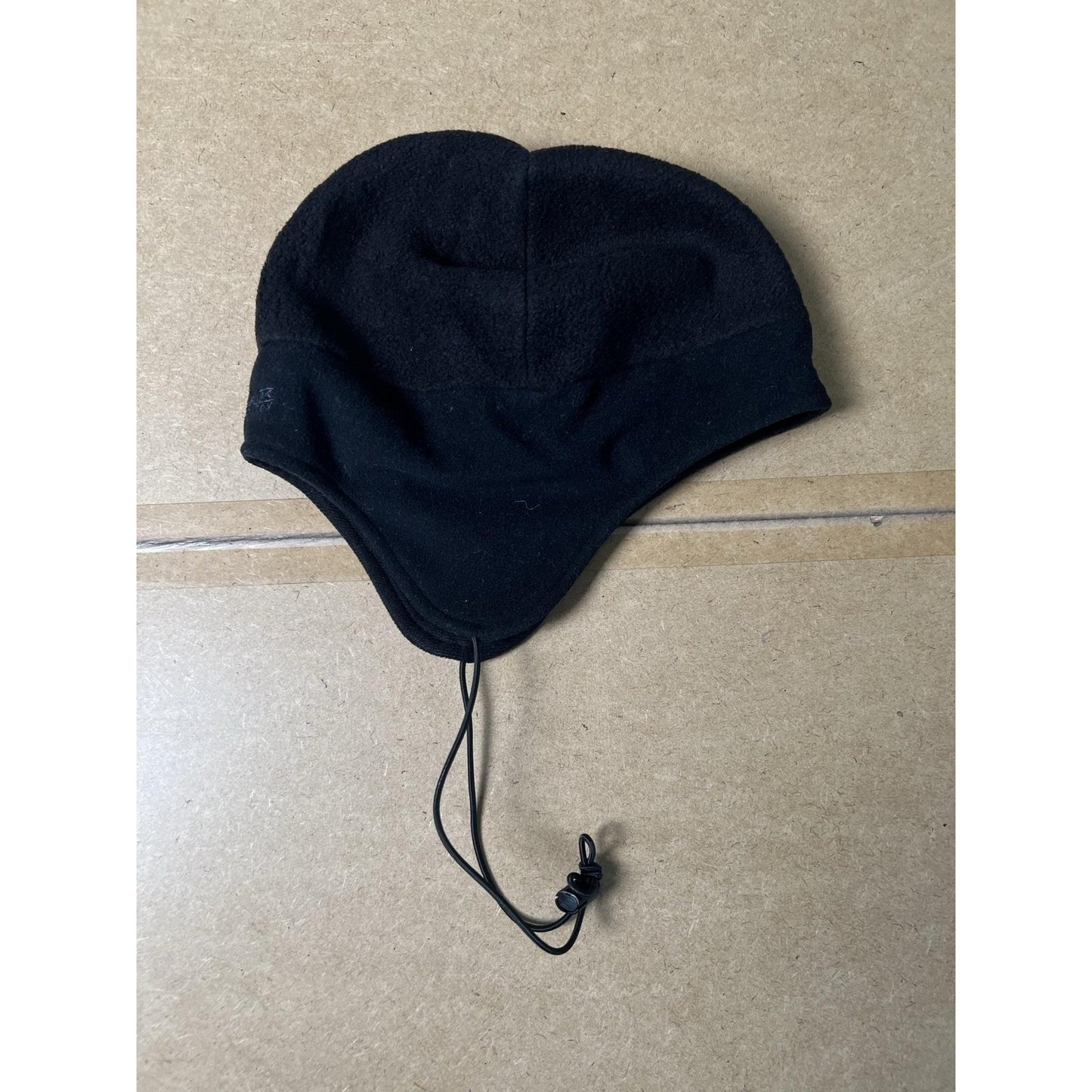 DuPont Trapper Hat Mens M Black Ear Flap Lined Insulated Adjustable Fleece