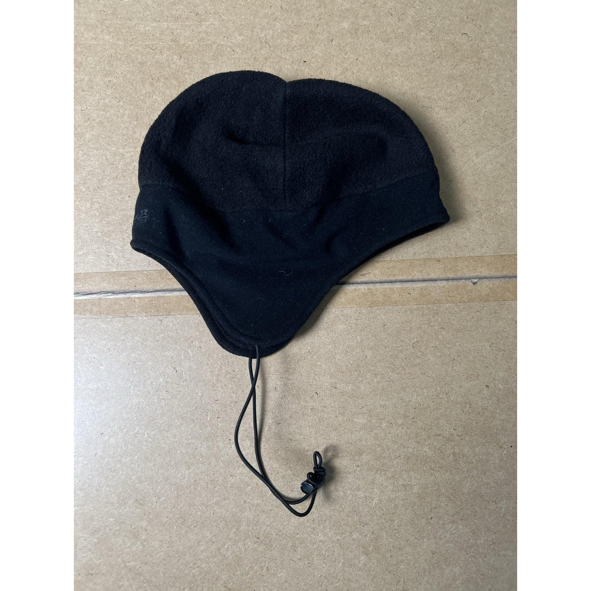 DuPont Trapper Hat Mens M Black Ear Flap Lined Insulated Adjustable Fleece