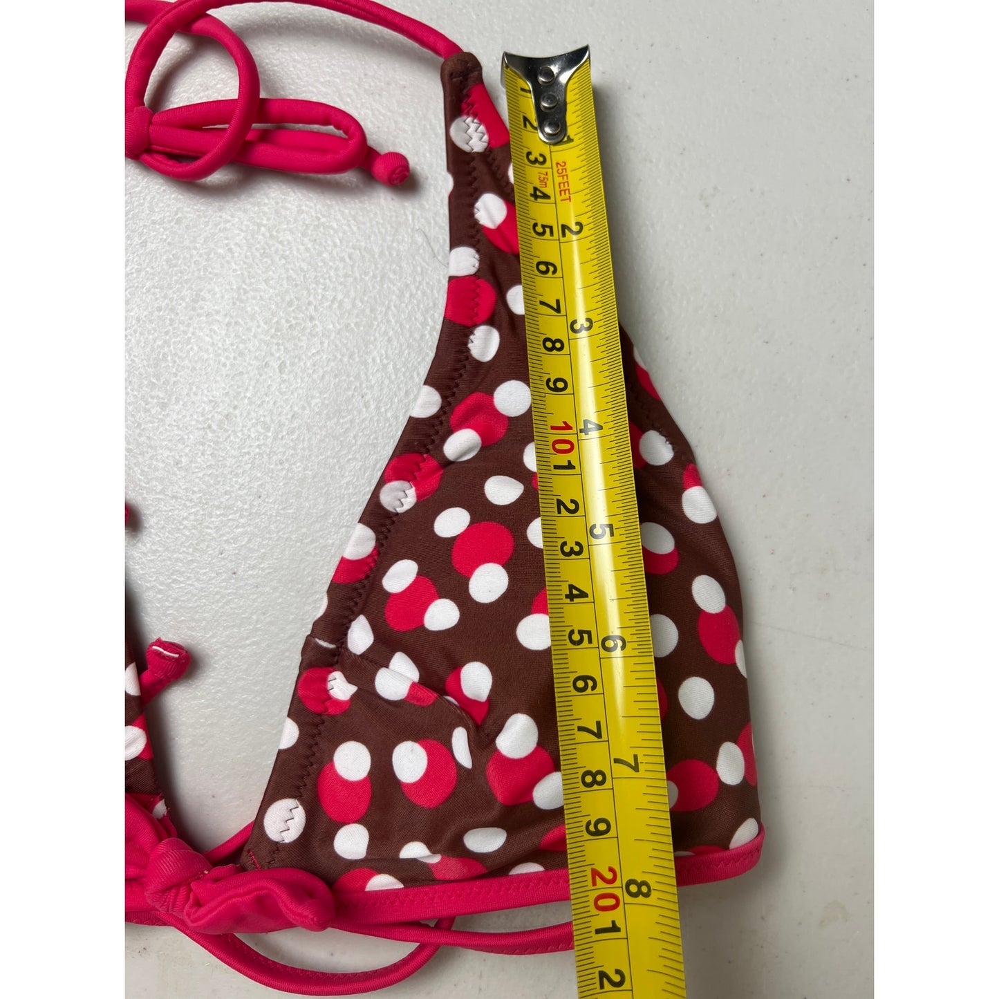 Victoria Secret Polka Dot Swim Top Red Size Medium