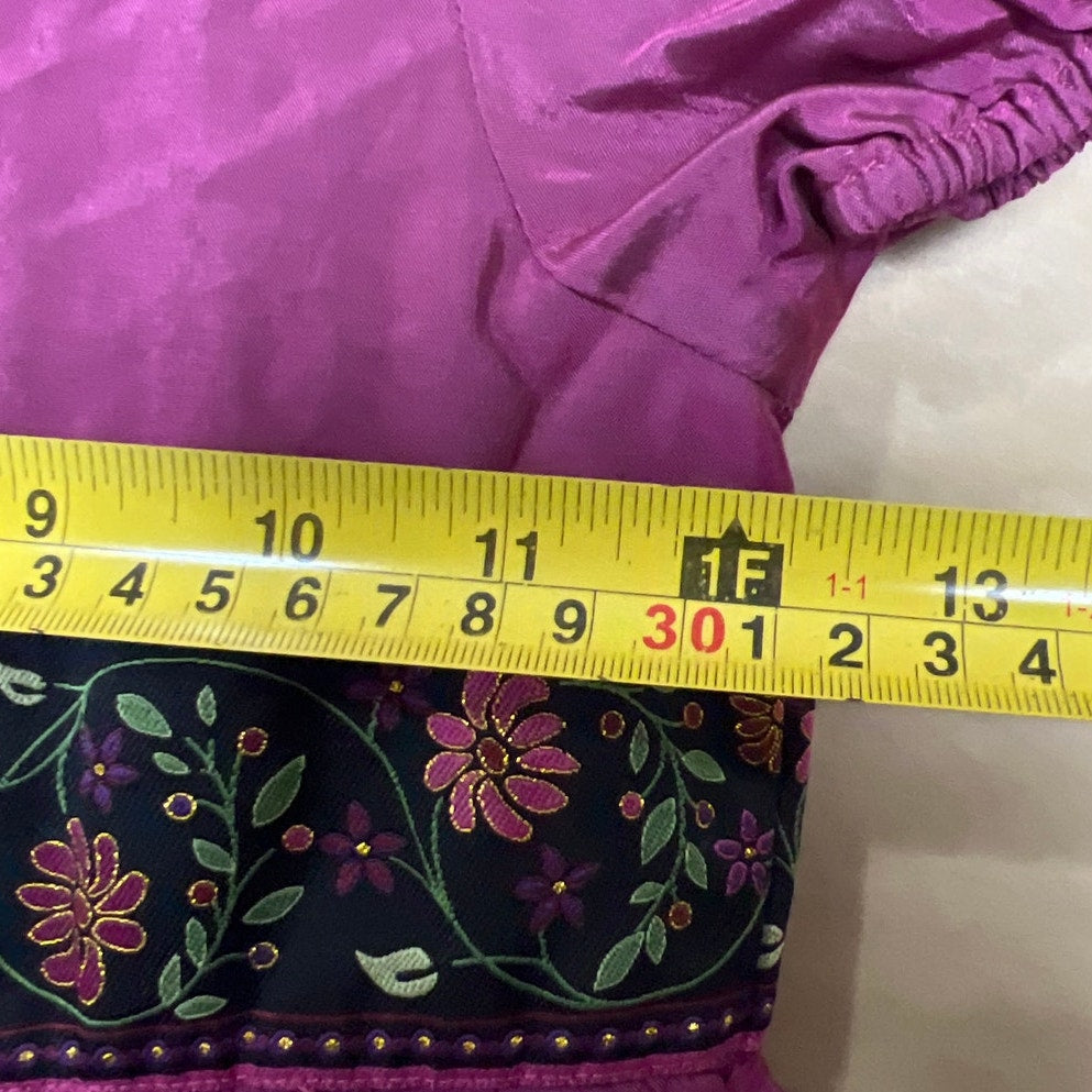 Hanna Anderson Purple Dress Size 10 Magenta Floral