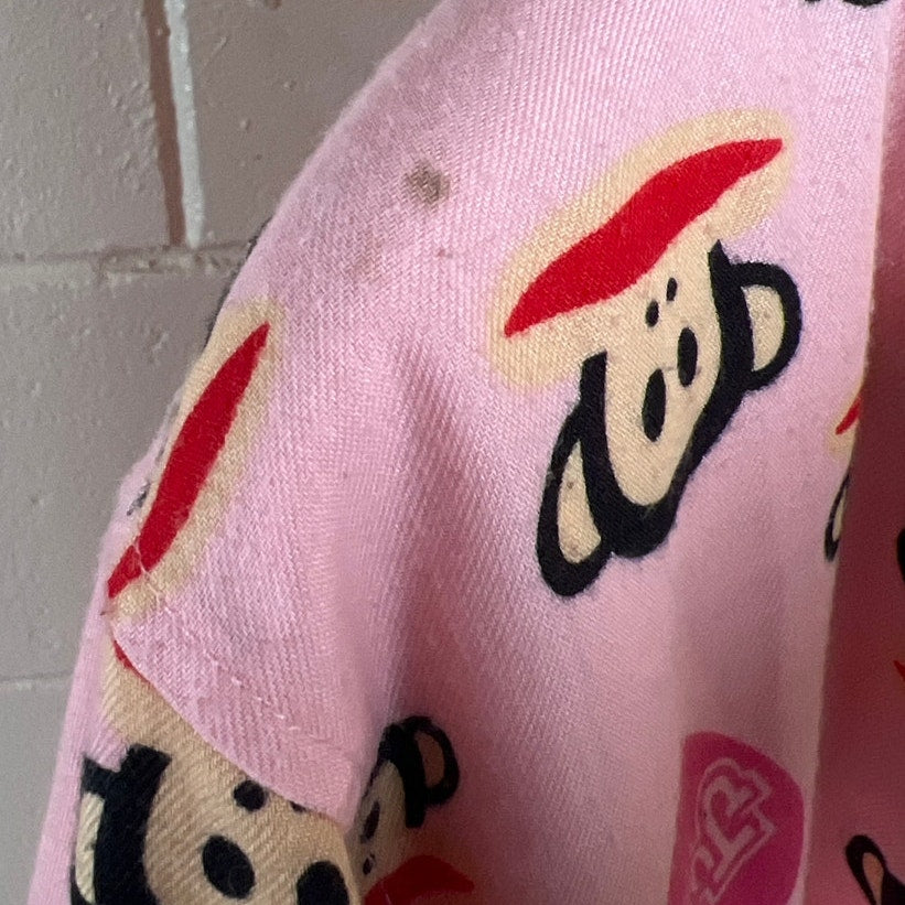 Paul Frank 10/12  “The Monkey” Bath Wrap/Robe Pink