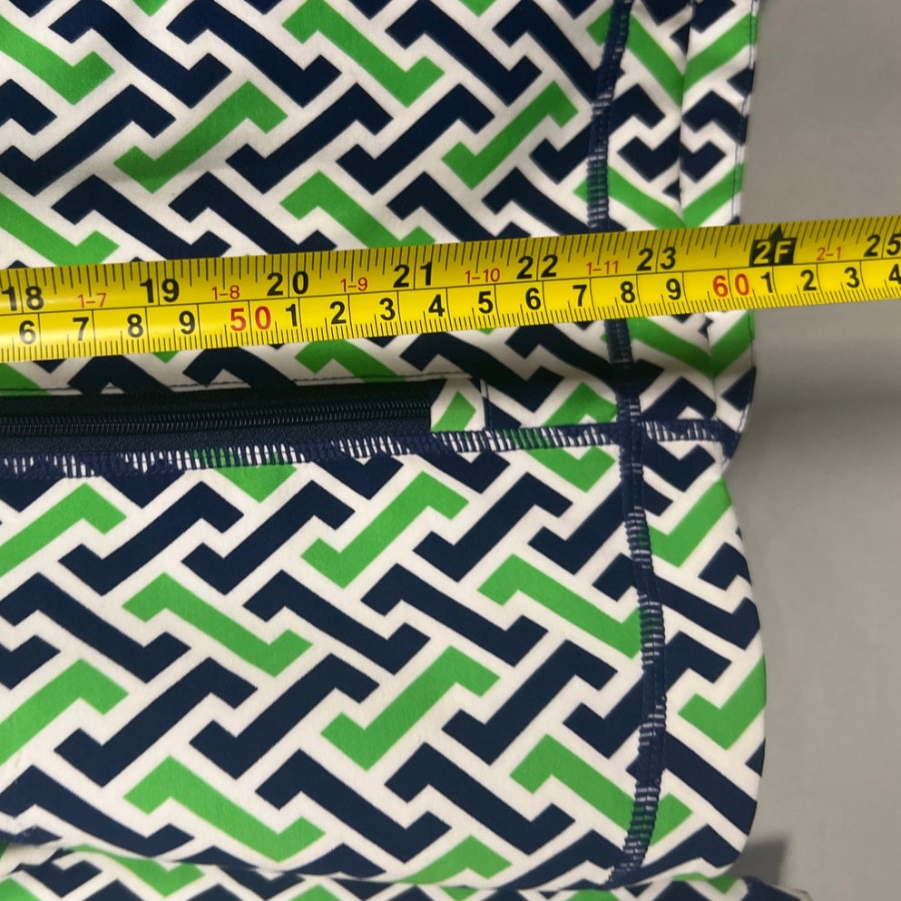 J. McLaughlin Size Small Full Zip Green Chevron Activewear Jacket