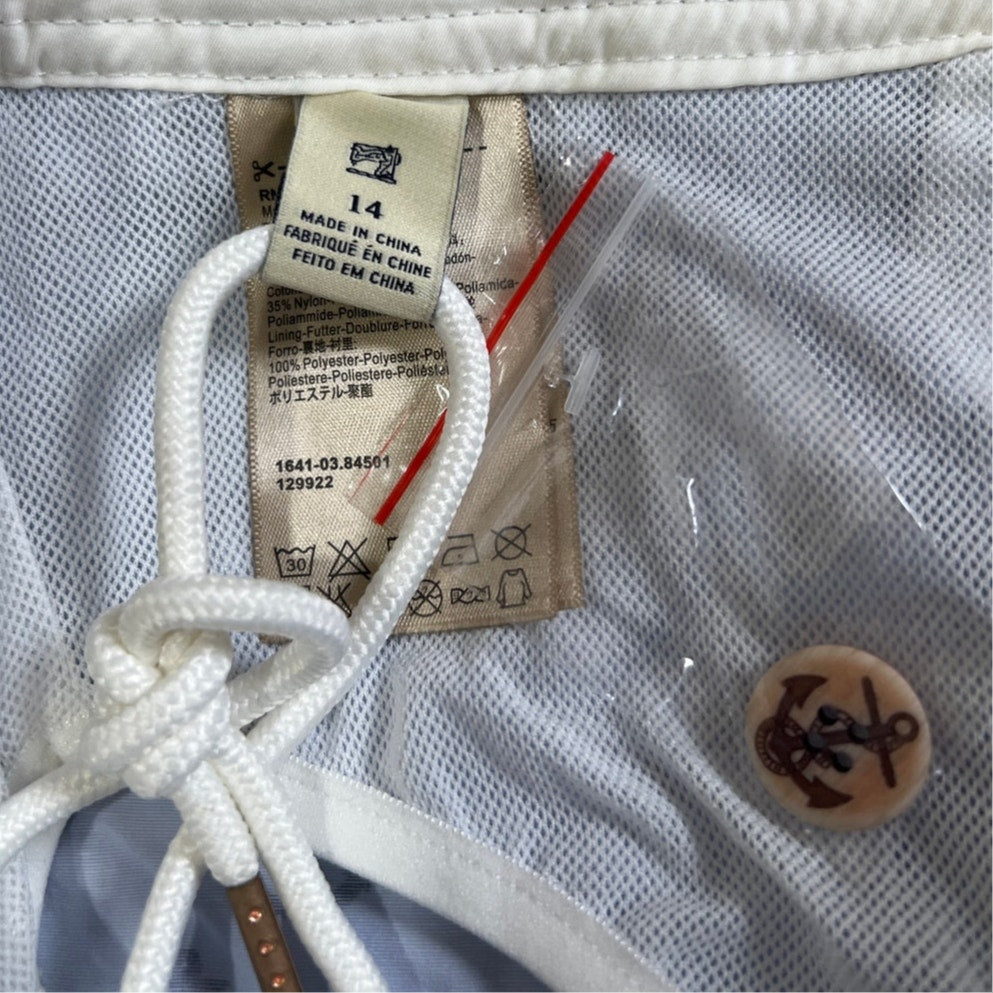 NWT Scotch Soda AMS Swim Trunks Blue Anchor Shorts Boys Size 14