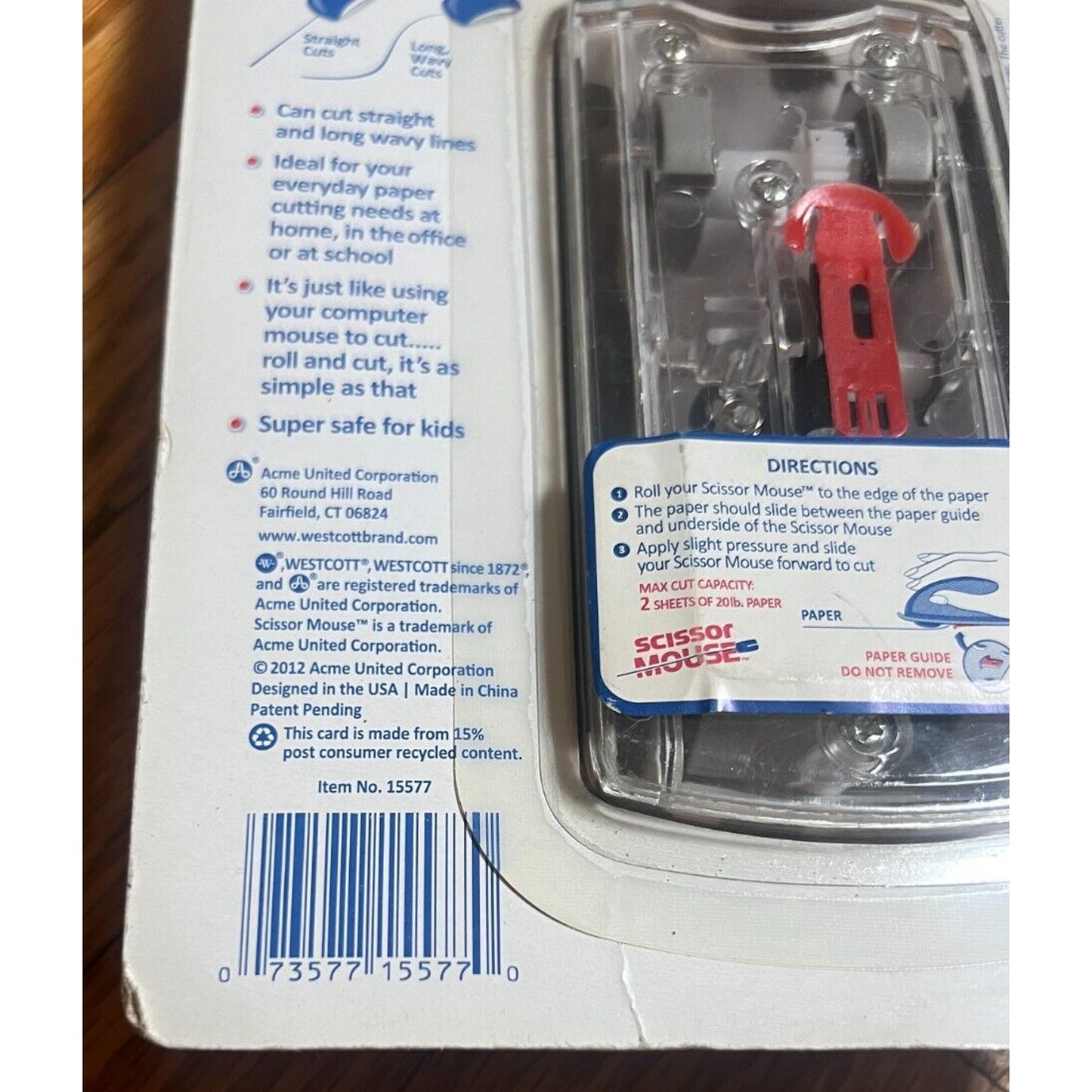 Westcott Scissor Mouse Item No.15527 Zebra Cuts Paper Easily Brand New NWT