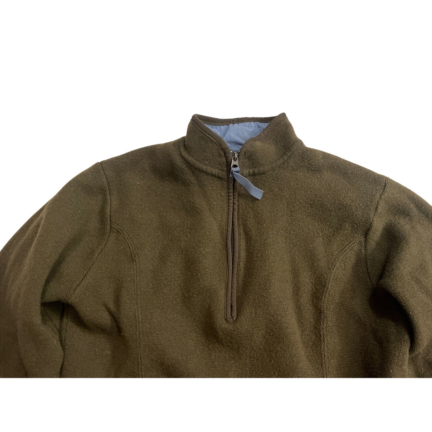 Patagonia Men's 1/4 Zip Up Sweater Long Sleeves High Neck Green Size Medium EUC