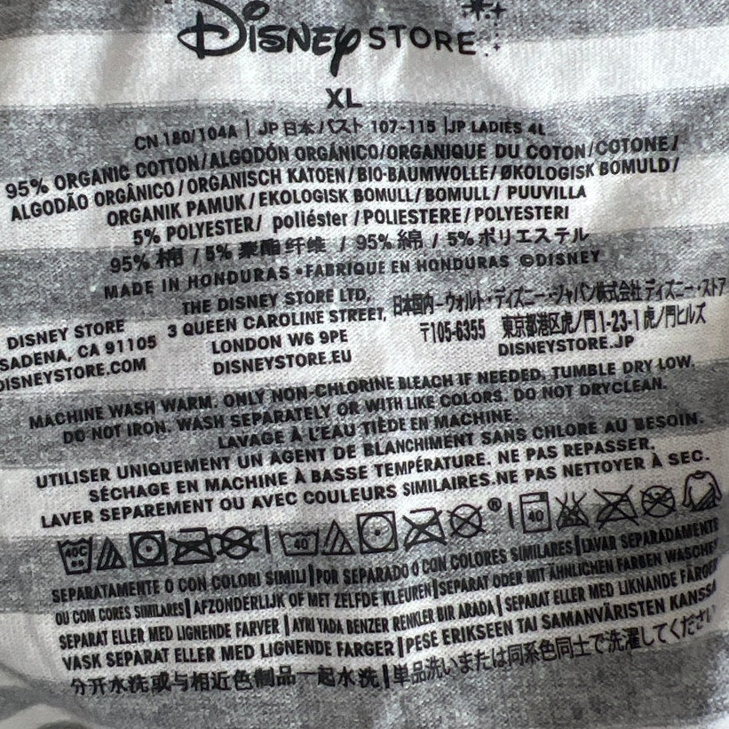 Disney Store XL NWT Chicago Michigan Ave Women Top Gray Striped