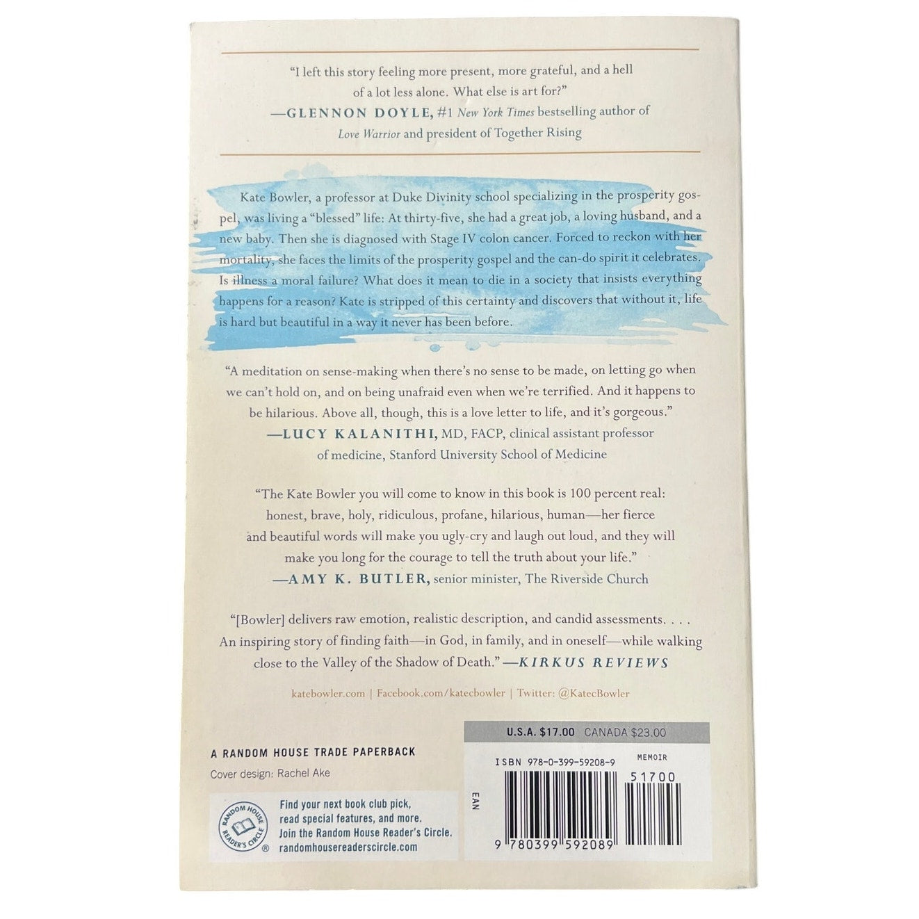 Everything Happen's For A Reason & Other Lies Ive Loved Kate Bowler Book