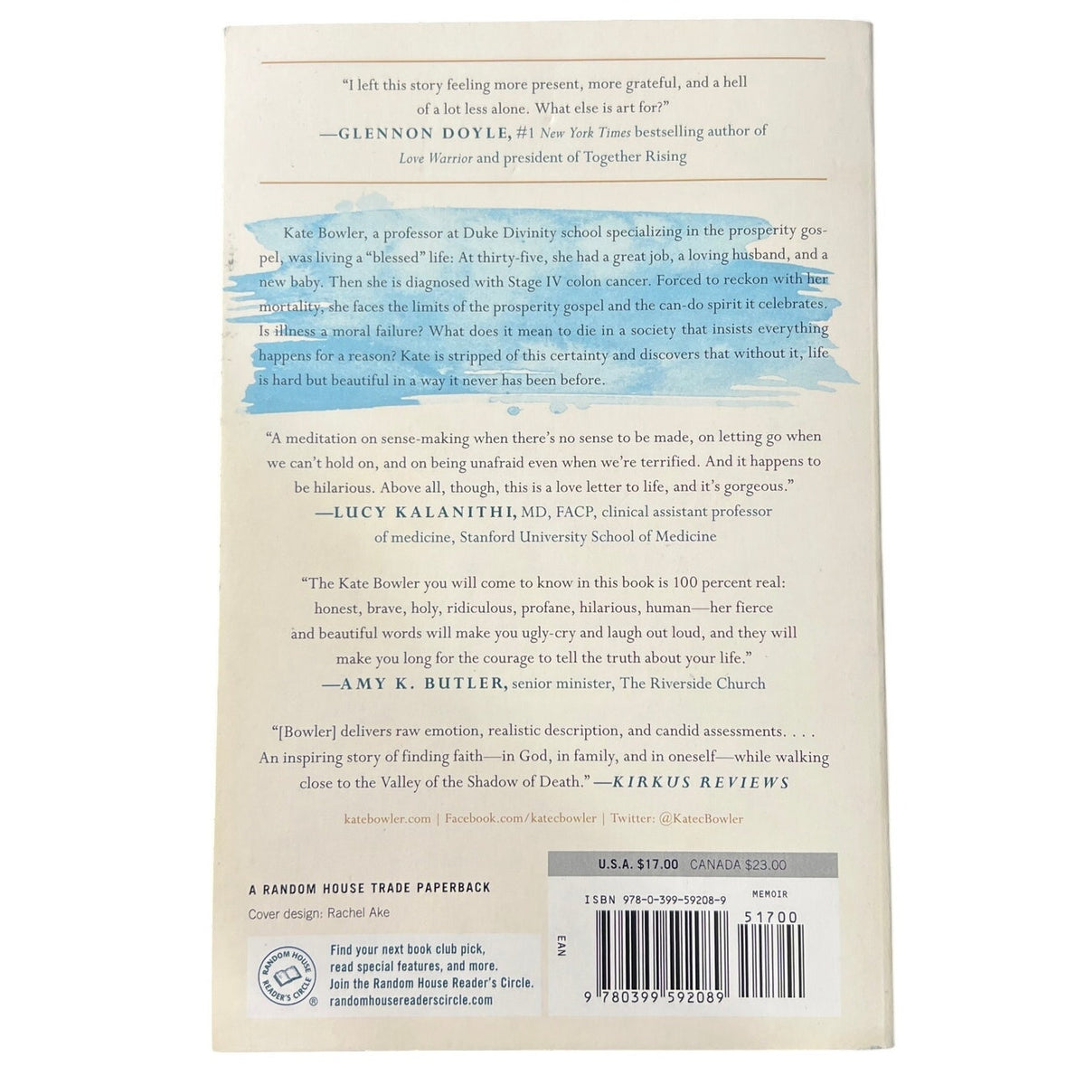 Everything Happen's For A Reason & Other Lies Ive Loved Kate Bowler Book