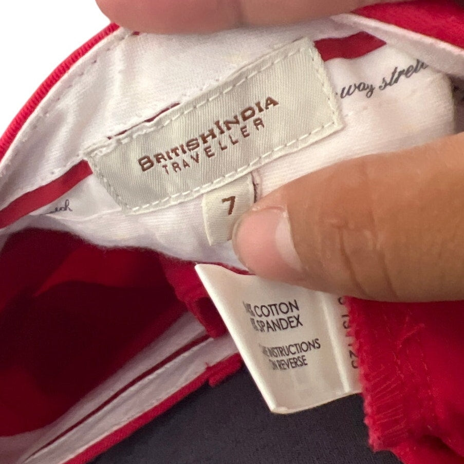 British India Traveller Size 7 Red Women Pants Skinny