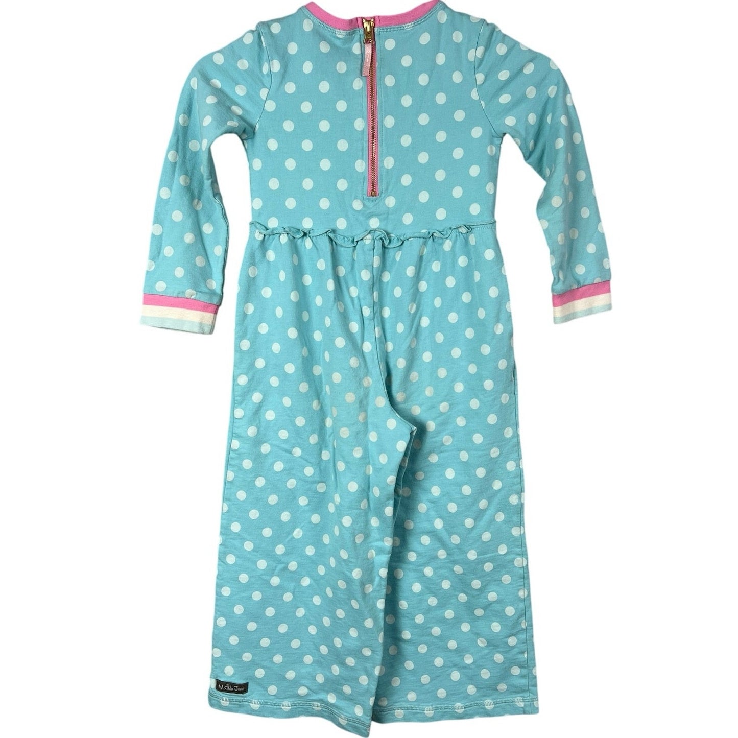 Matilda Jane Size 6 Girl Wonderment Everyday Play Jumpsuit Pajamas Polka Dot