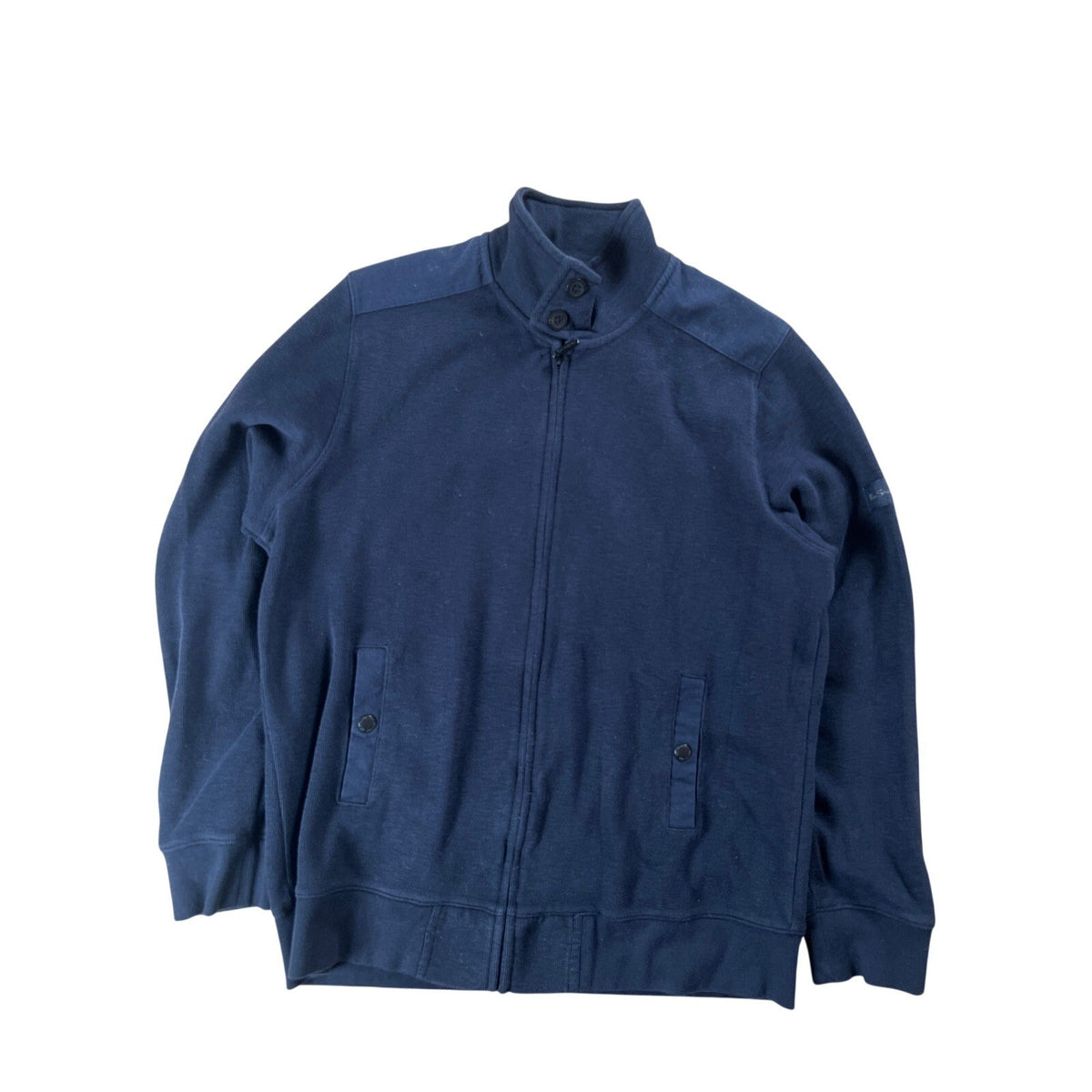 Ben Sherman Navy Blue Full-Zip Up Sweater Size XL