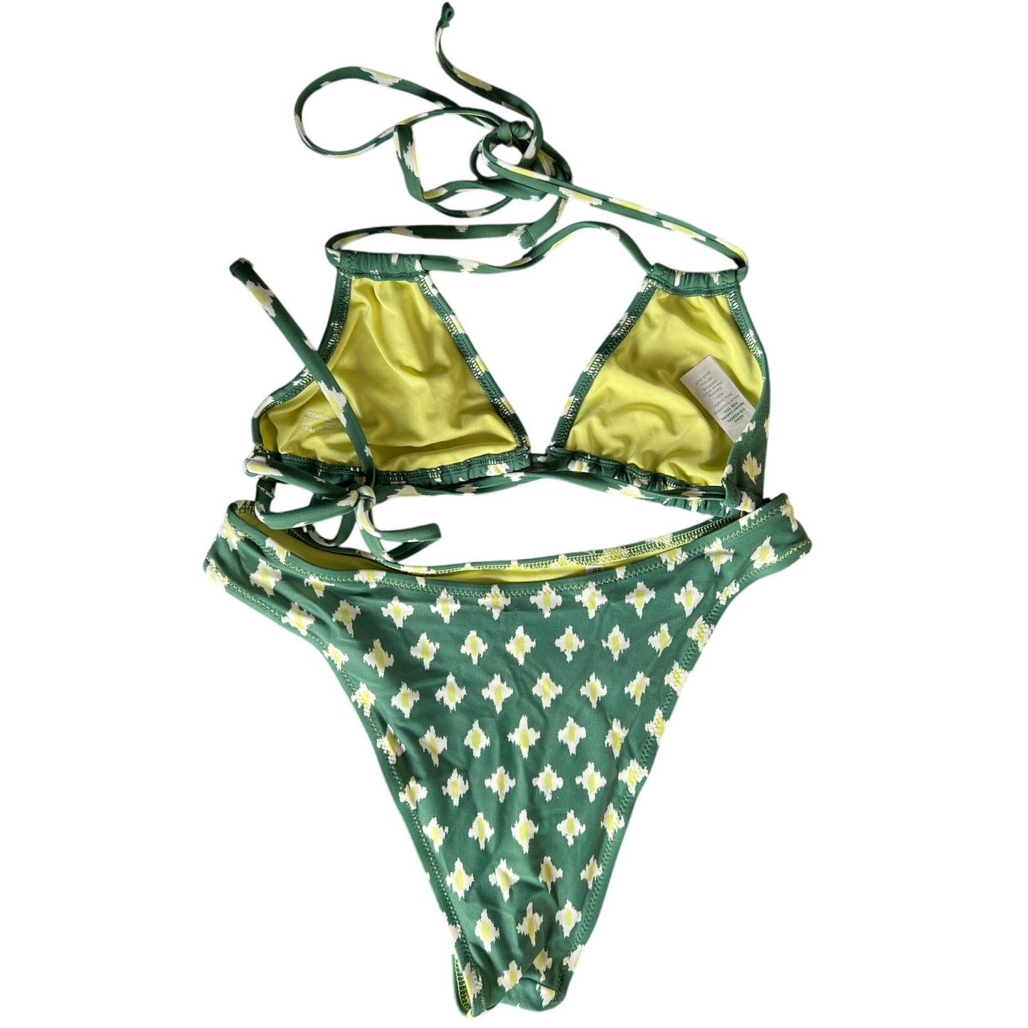 Aerie Polka Dot Bikini Two Piece Green Real Good XS