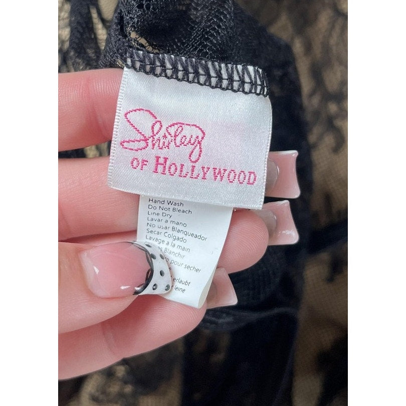 Shirley Teddy Womens S Black Lace Eyelash Sheer High Cut Lingerie Sexy