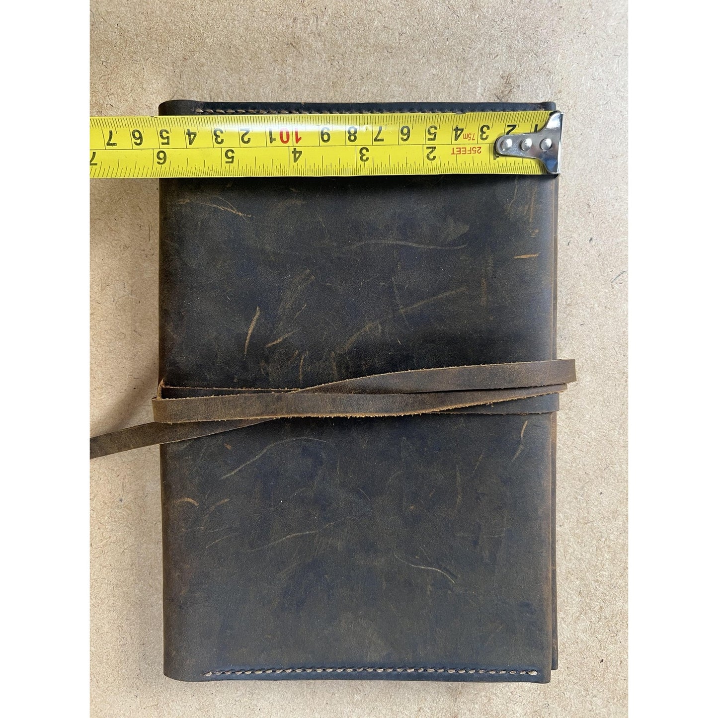 Handmade Brown Leather Journal Cover Medium Bookbinding Notebook Rustic