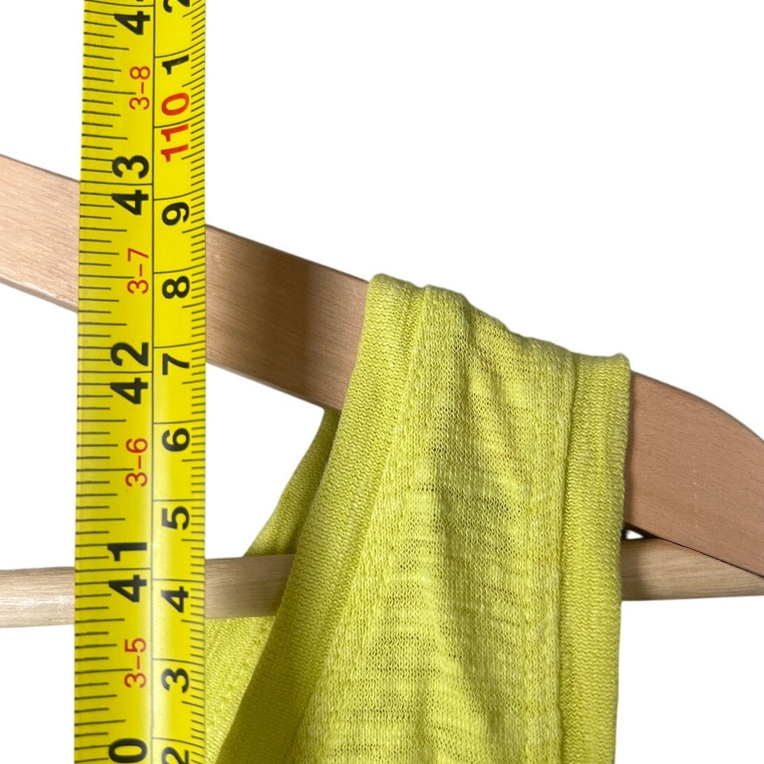 Eileen Fisher Honeydew Organic Cotton Hemp Twist Scoop Neck Tank Dress Women's Size M