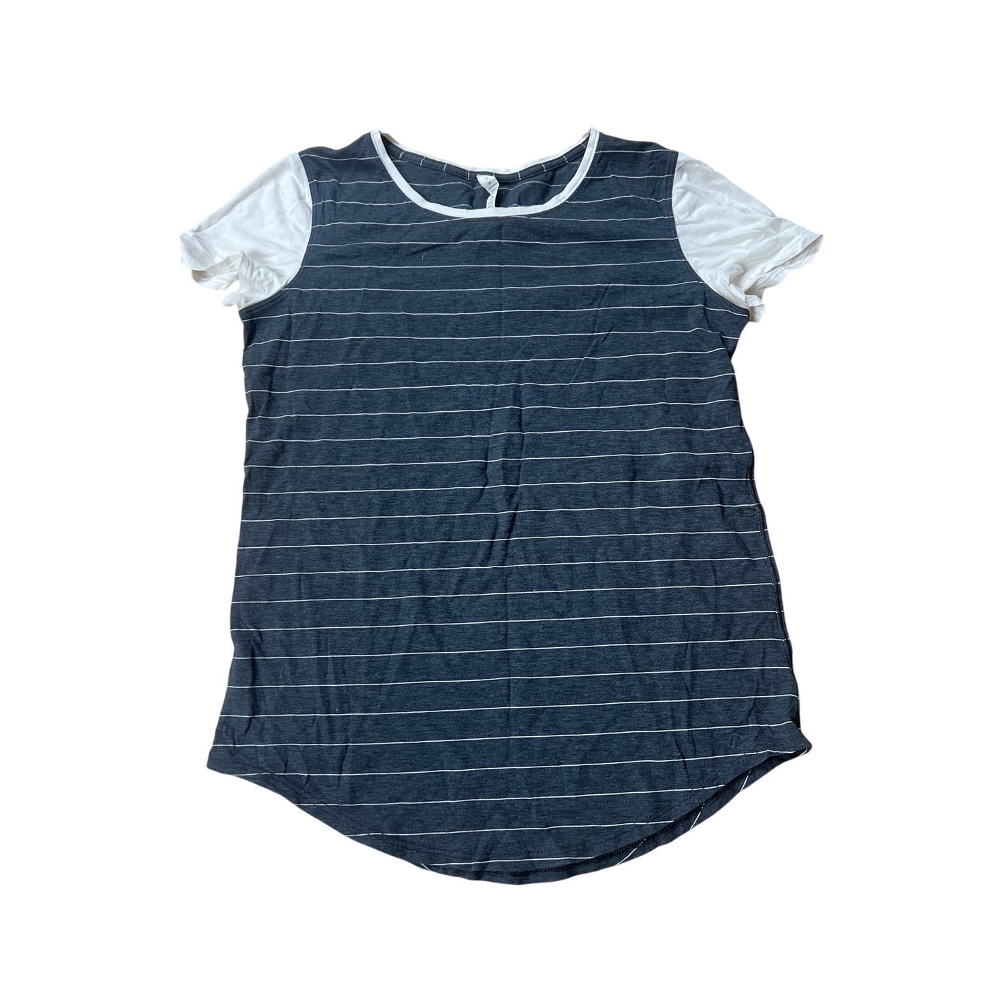 Lululemon Women's T-Shirt Striped With White Short Sleeves Size 4