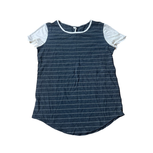 Lululemon Women's T-Shirt Striped With White Short Sleeves Size 4