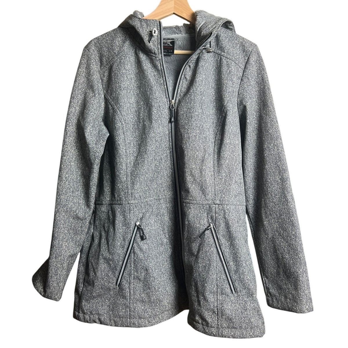 ZeroXposur Large Gray Zip Up Coat Rain Jacket Women's