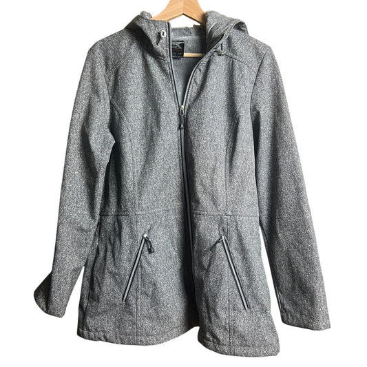 ZeroXposur Large Gray Zip Up Coat Rain Jacket Women's