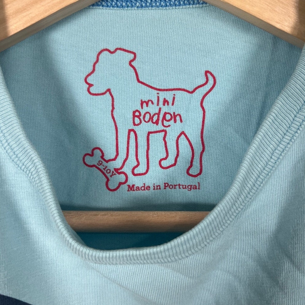 Mini Boden 100% Cotton 9-10Y Graphic Blue T-shirt Toddler