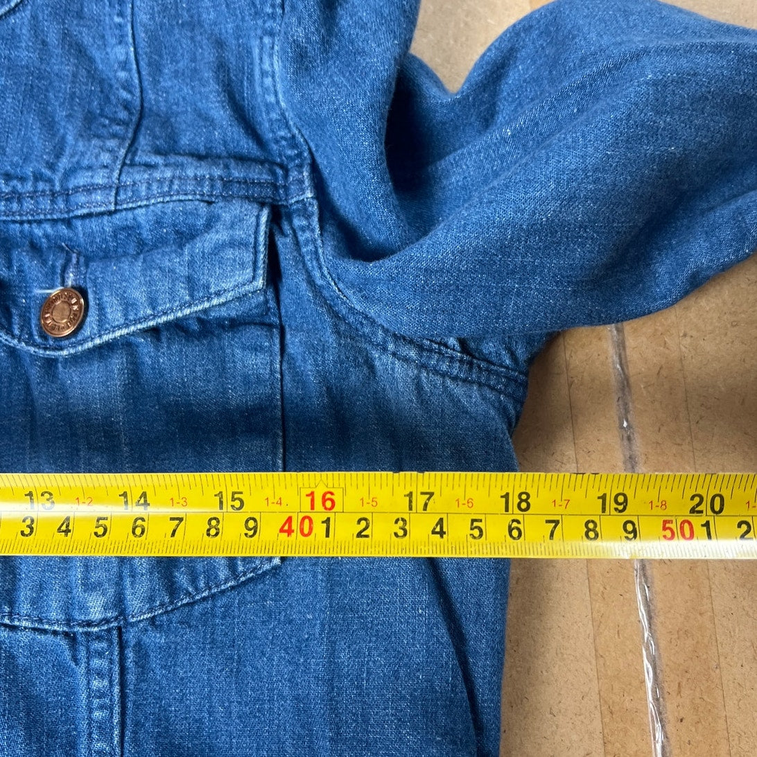 7 For All Mankind Women Button Up Jean Jacket Size Large